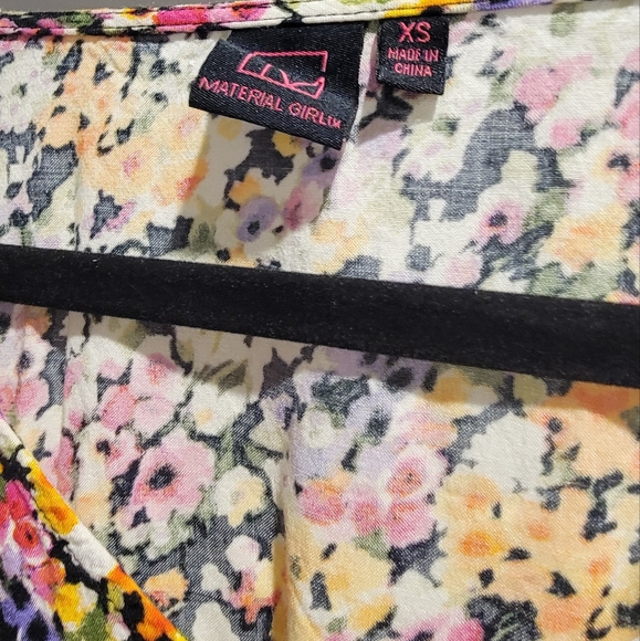 Material Girl smock waist front zip floral dress XS - Picture 4 of 4